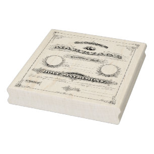 Tampons Encreurs Timbre d'art vintage authentique de certificat de 