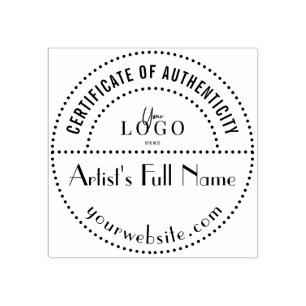 Tampons Encreurs Timbre d'authenticité pour artiste de la galerie d