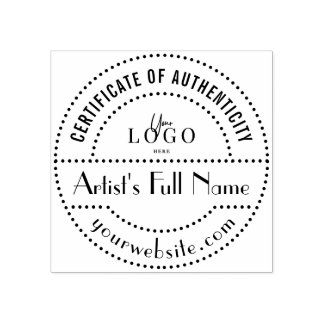 Tampons Encreurs Timbre d'authenticité pour artiste de la galerie d