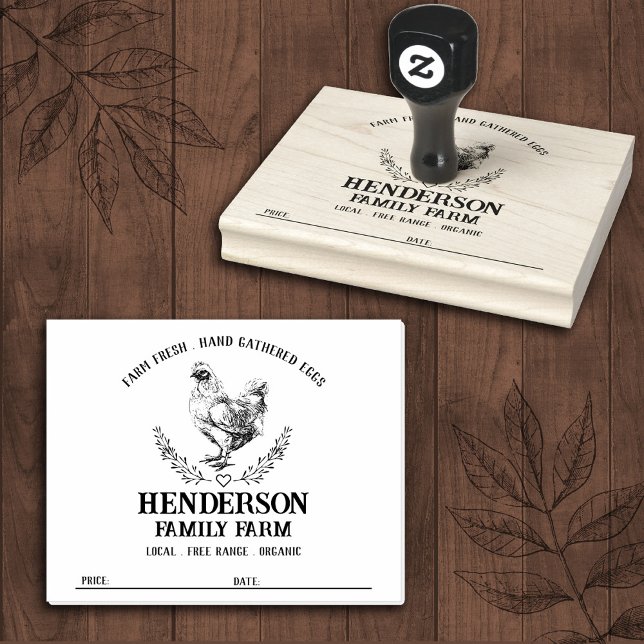 Tampons Encreurs Timbre de carton d'oeuf de poulet rustique (Créateur téléchargé)