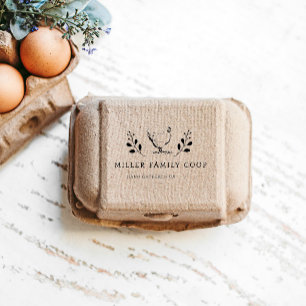 Tampons Encreurs Timbre de carton d'oeuf personnalisé de poulet rus