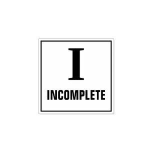 Tampons Encreurs Timbre de classement de l'enseignant : I - INCOMPL