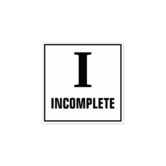 Tampons Encreurs Timbre de classement de l'enseignant : I - INCOMPL (Impression)