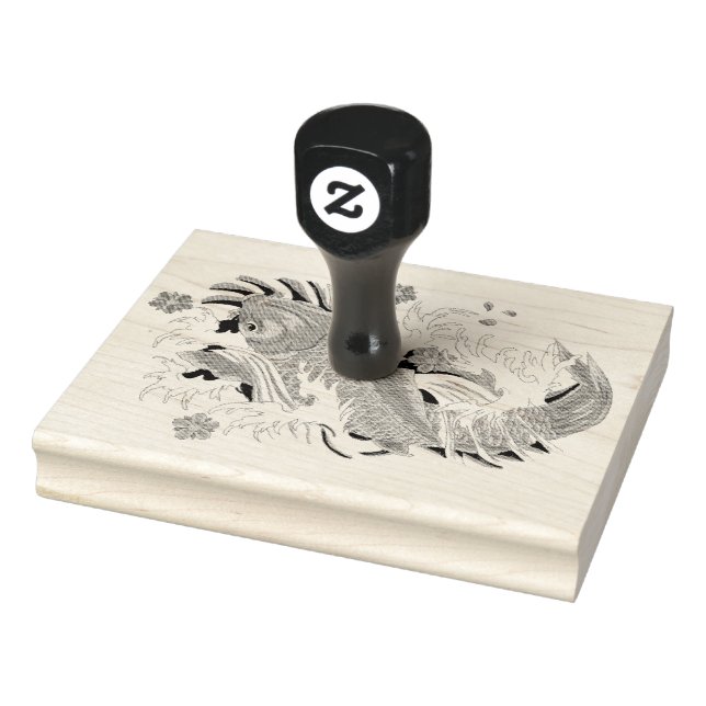 Tampons Encreurs Timbre de coloration - Poisson en carpe Koi (Tampon)