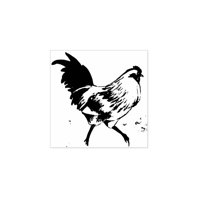 Tampons Encreurs Timbre de coq d'oeuf de Pâques (Impression)