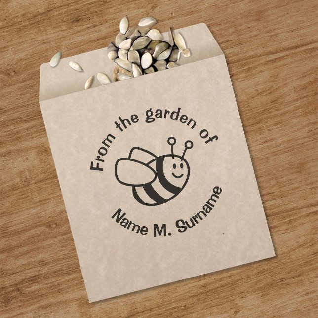 Tampons Encreurs Timbre de dessin animé d'abeille (Seed Envelope Stamp in Use)
