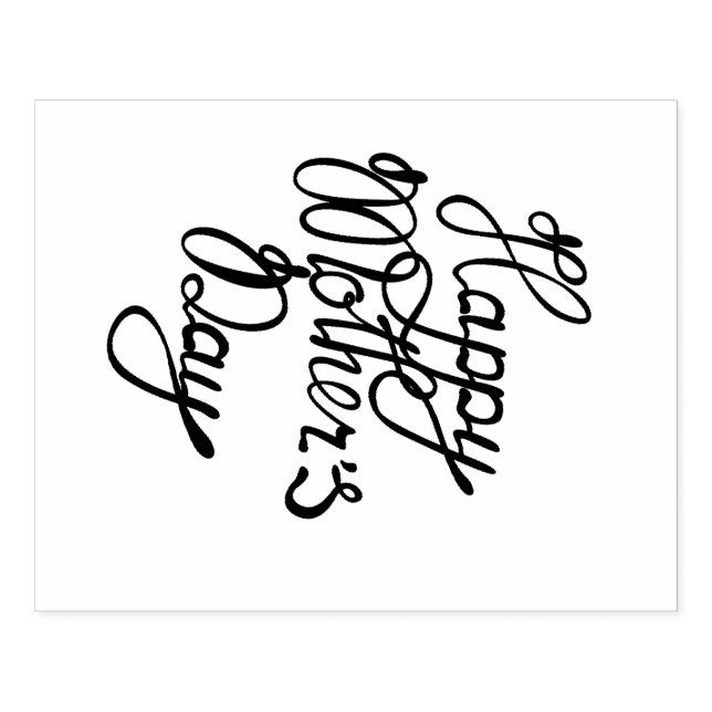 Tampons Encreurs Timbre de la fête des mères joyeuses (Impression)