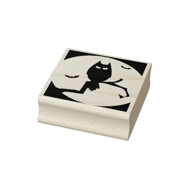 Tampons Encreurs Timbre de la silhouette de chouette et de chauve-s (Tampon)