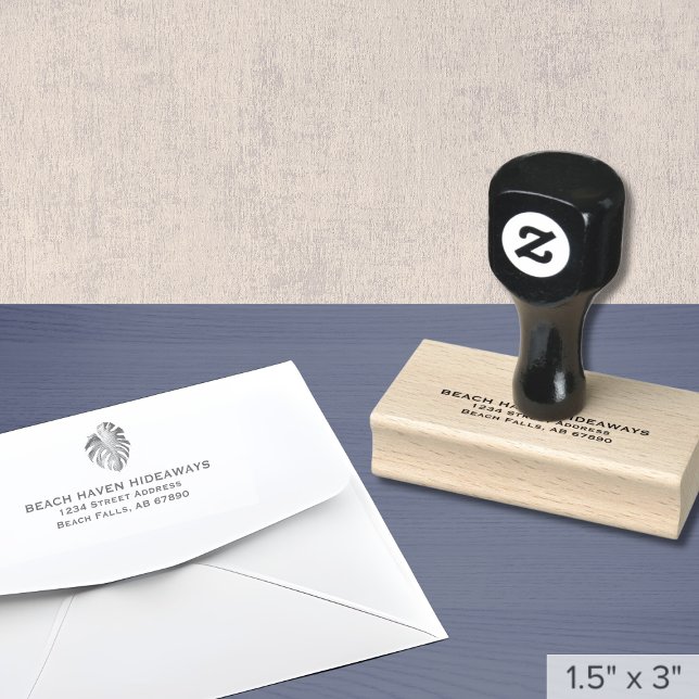 Tampons Encreurs Timbre de l'adresse de retour de la feuille Monste (Créateur téléchargé)