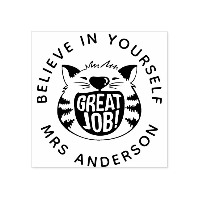 Tampons Encreurs Timbre de l'enseignant personnalisé Retour à l'éco (Impression)