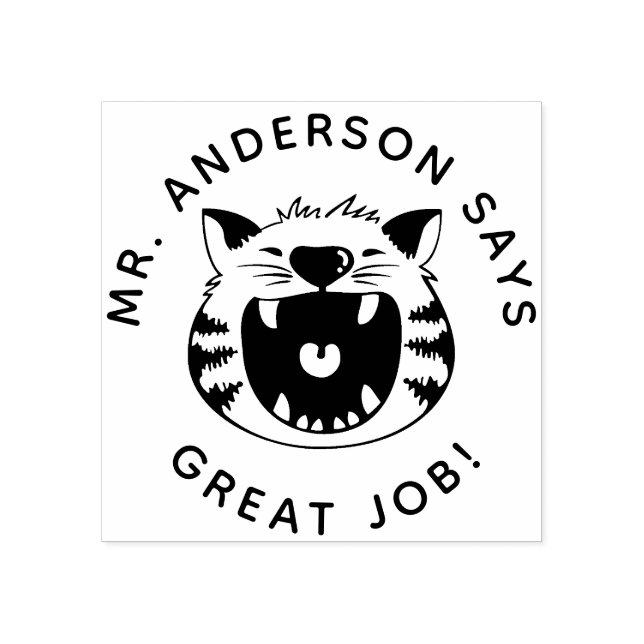 Tampons Encreurs Timbre de l'enseignant personnalisé Retour à l'éco (Impression)