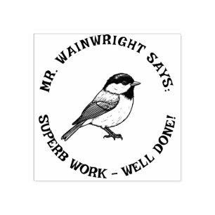 Tampons Encreurs Timbre de l'enseignant personnalisé "Superbe trava