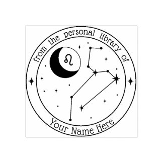 Tampons Encreurs Timbre de livre Zodiac personnalisé Leo