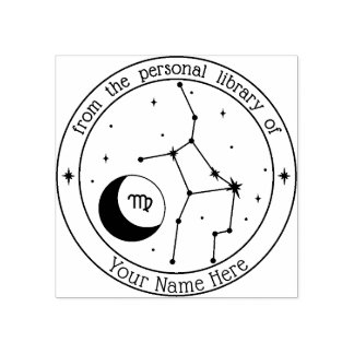 Tampons Encreurs Timbre de livre Zodiac personnalisé Virgo