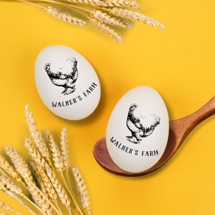 Tampons Encreurs Timbre d'oeuf de poule de script rustique