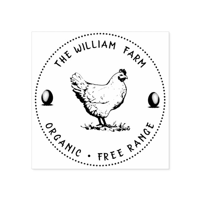 Tampons Encreurs Timbre d'oeuf Vintage personnalisé (Impression)