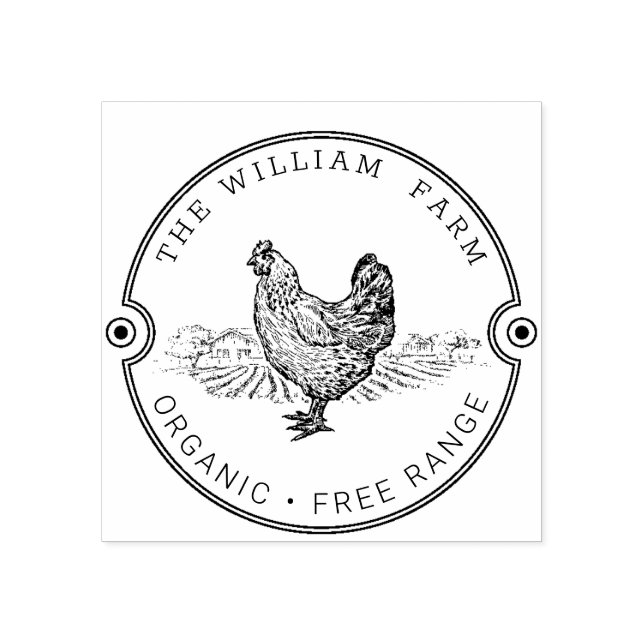 Tampons Encreurs Timbre d'oeuf Vintage personnalisé (Impression)