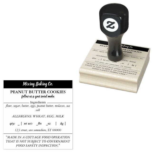 Tampons Encreurs Timbre du droit alimentaire du chalet (Tamponné)