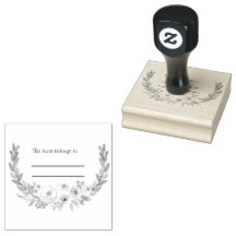 Timbre du livre de bibliothèque personnelle Floral