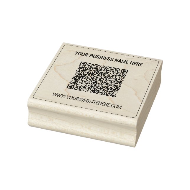 Tampons Encreurs Timbre du site Web du nom de l'analyse de code QR  (Tampon)