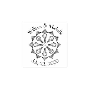 Tampons Encreurs Timbre en bois Art déco Swanky