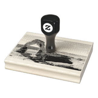 Tampons Encreurs Timbre En Bois D'Arche Délicat