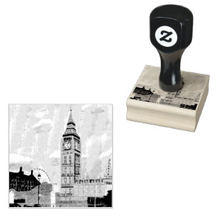 Tampons Encreurs Timbre en bois de Londres Big Ben