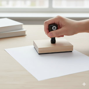 Tampons Encreurs Timbre en bois personnalisé 4" x 5" conçu pour vot