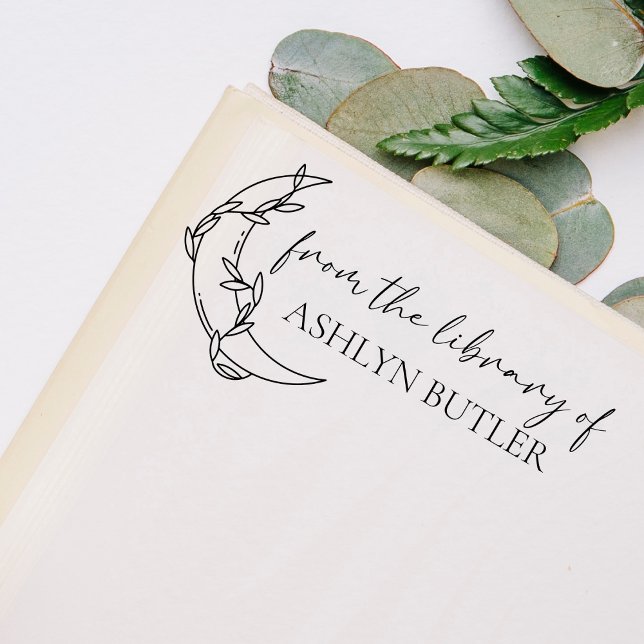 Tampons Encreurs Timbre en bois personnalisé 'De la bibliothèque de (Créateur téléchargé)