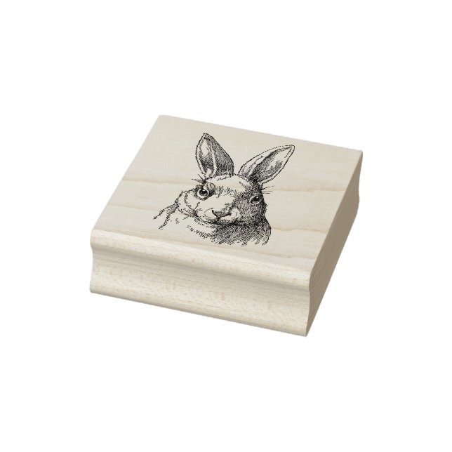 Tampons Encreurs Timbre en caoutchouc avec lapin vintage (Tampon)