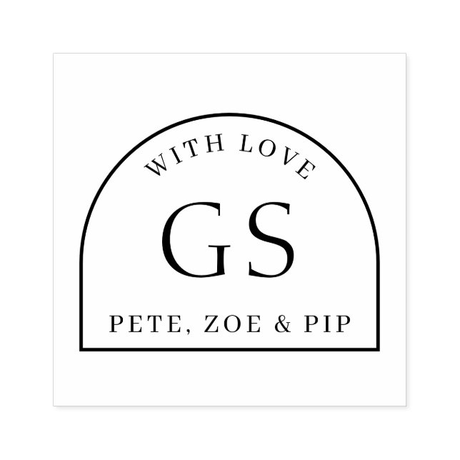 Tampons Encreurs Timbre en caoutchouc cadeau monogramme simple d'ar (Impression)