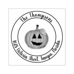 Tampons Encreurs Timbre en caoutchouc Citrouille Jack O Lantern