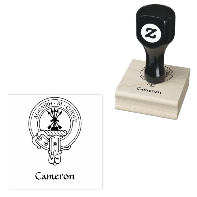 Tampons Encreurs Timbre en caoutchouc Clan Cameron Crest (Tamponné)