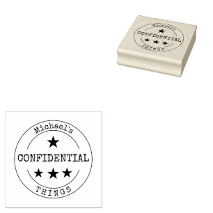 Tampons Encreurs Timbre en caoutchouc confidentiel Monogramme