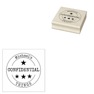 Tampons Encreurs Timbre en caoutchouc confidentiel Monogramme