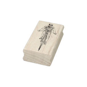 Tampons Encreurs Timbre en caoutchouc d'art de bicyclette vintage