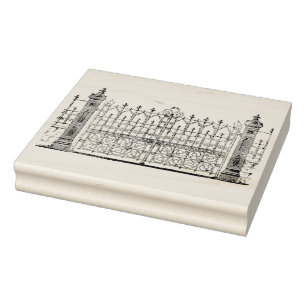 Tampons Encreurs Timbre en caoutchouc d'art de porte vintage de fer