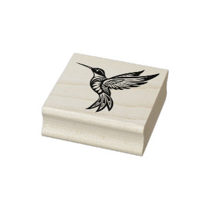 Tampons Encreurs Timbre en caoutchouc d'art en bois d'Oiseau