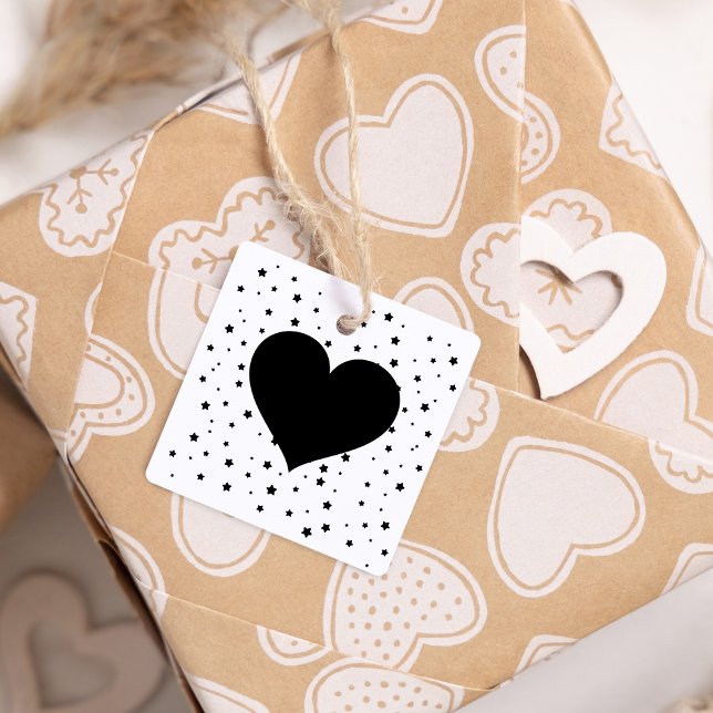 Tampons Encreurs Timbre en caoutchouc d'art en bois du coeur et des (Birthday Depot Black Heart and Stars Happy Valentine's Day Rubber Stamp Trendy Stylish Cute Crafts)