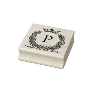 Tampons Encreurs Timbre en caoutchouc de 3 tailles Monogramme Lettr