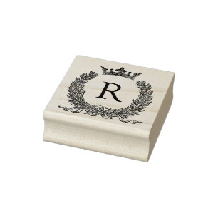 Tampons Encreurs Timbre en caoutchouc de 3 tailles Monogramme Lettr