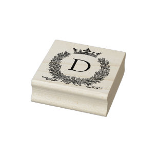 Tampons Encreurs Timbre en caoutchouc de 3 tailles Monogramme Lettr