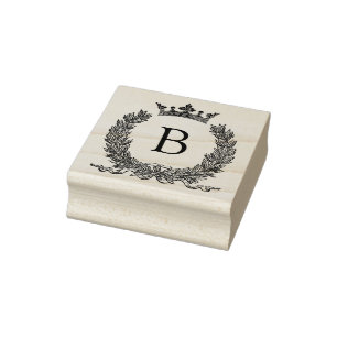 Tampons Encreurs Timbre en caoutchouc de 3 tailles Monogramme Lettr