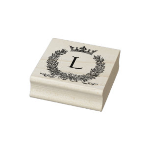 Tampons Encreurs Timbre en caoutchouc de 3 tailles Monogramme Lettr