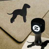 Timbre en caoutchouc de Bedlington Terrier Dog Sil