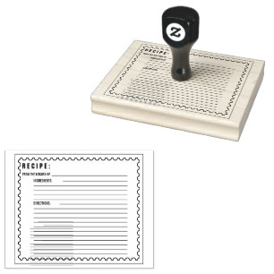 Tampons Encreurs Timbre en caoutchouc de la carte de recette