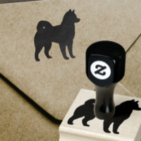 Timbre en caoutchouc de la race de chien malamué d