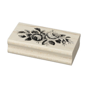 Tampons Encreurs Timbre en caoutchouc de l'élégance Rose vintage