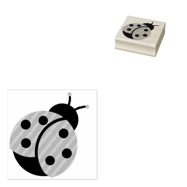 Tampons Encreurs Timbre en caoutchouc de Little Ladybug doux (Tamponné)