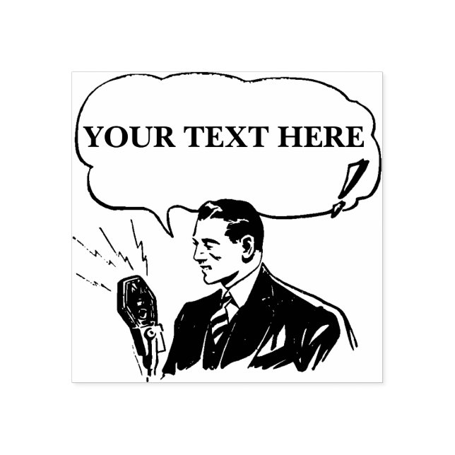 Tampons Encreurs Timbre en caoutchouc de radiodiffuseur personnalis (Impression)